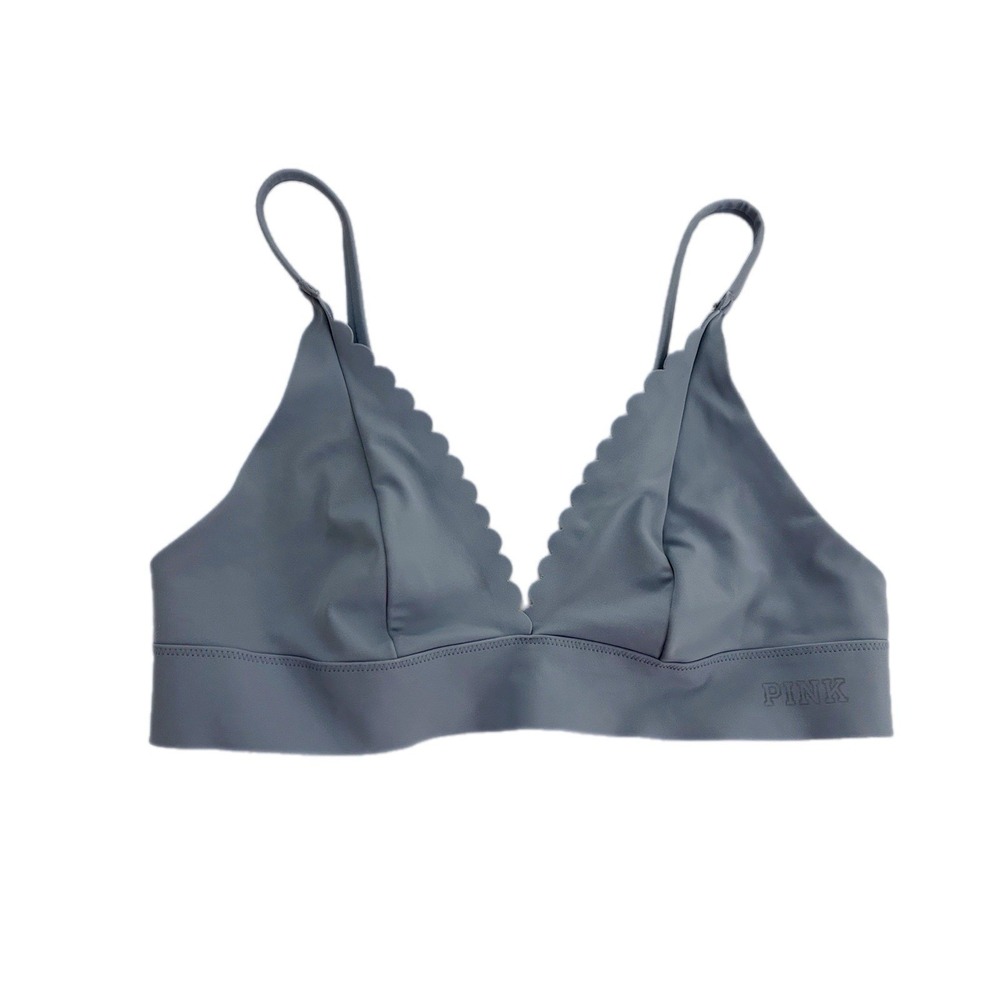 Medium Victorias Secret Bra Bralette Scalloped Trim Triangle Cups